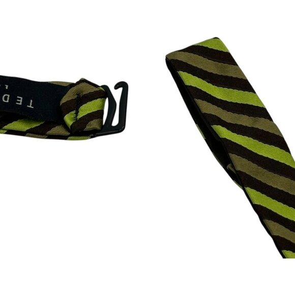 Ted Baker London Striped Adjustable Silk Bowtie - Picture 4 of 5